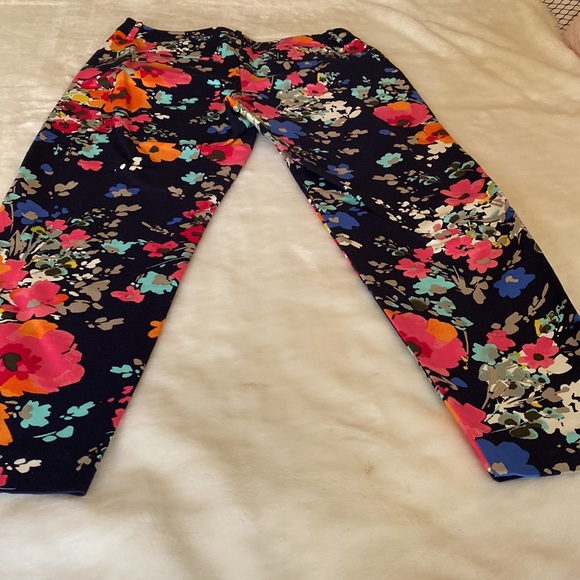 NWOT MERONA Floral Print Ankle Length Pants Size 10 - Picture 11 of 15